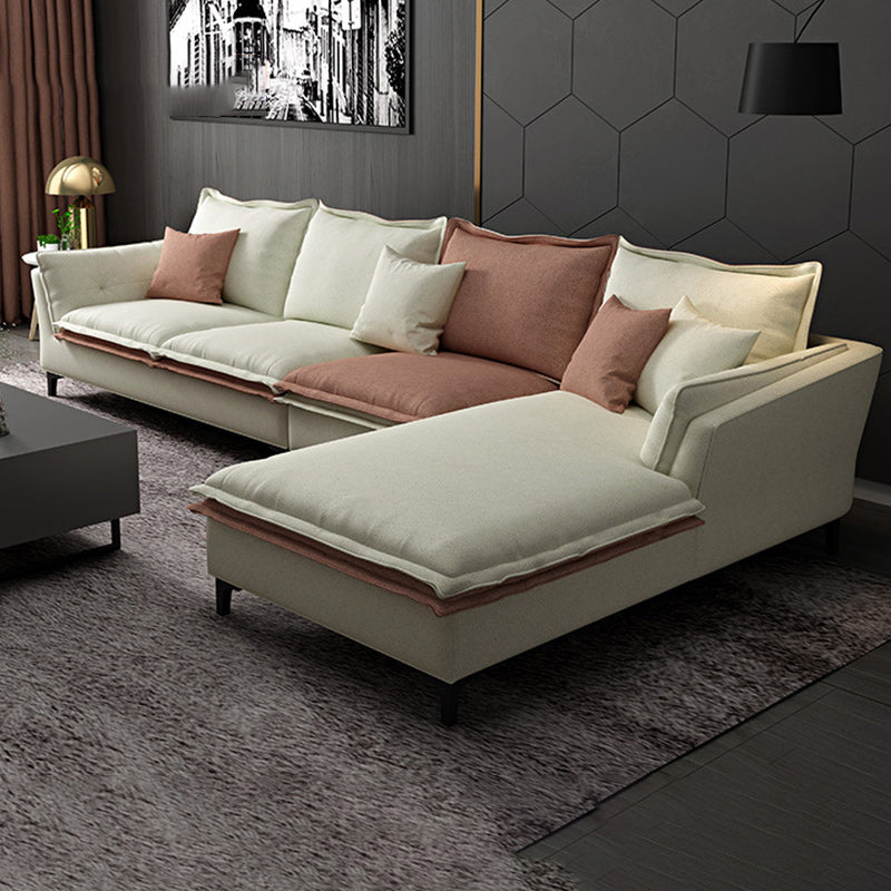 126,38 pollici. Sezionali in pelle finta del braccio top cuscino con cuscini posteriori