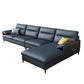 Contemporary Sectional with Pillow Top Arm Faux Leather Sectional in Blue
