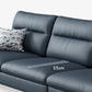 Contemporary Sectional with Pillow Top Arm Faux Leather Sectional in Blue