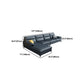 Contemporary Sectional with Pillow Top Arm Faux Leather Sectional in Blue
