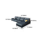 Contemporary Sectional with Pillow Top Arm Faux Leather Sectional in Blue