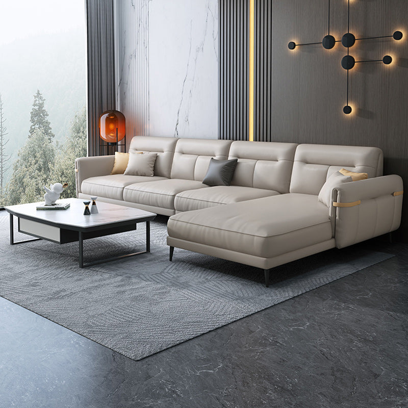 Stain-Resistant Sectionals,136" L Faux Leather Sectional with Chaise