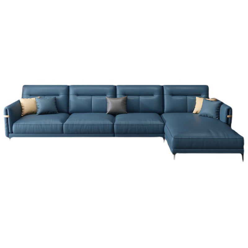 Stain-Resistant Sectionals,136" L Faux Leather Sectional with Chaise