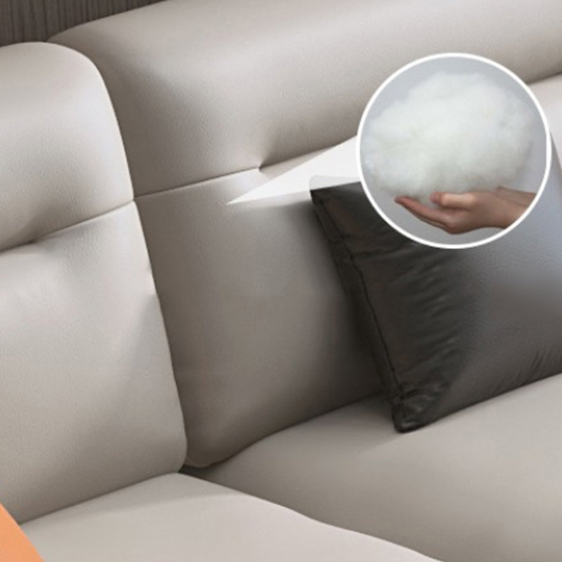 Stain-Resistant Sectionals,136" L Faux Leather Sectional with Chaise