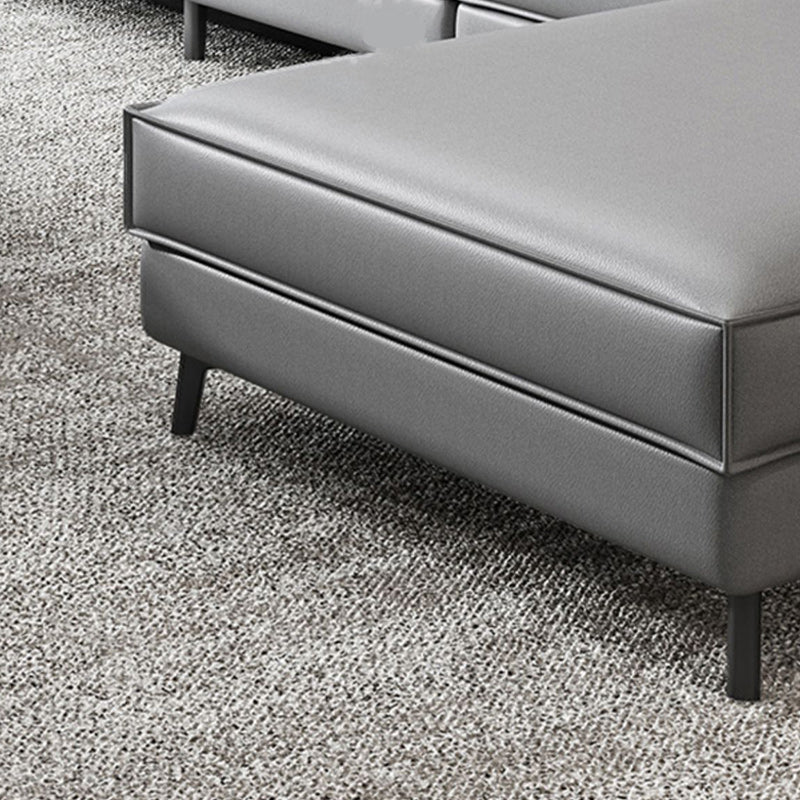 4 sezioni a cuscino, 135,8 'l x 68,90 "O, divano sezionale in pelle finta per soggiorno