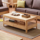 Scandinavian Solid Wood Coffee Table with 4 Legs Coffee Cocktail Table Natural 4 Clearhalo 'Coffee & Accent Tables' 'Coffee Tables' 'coffee_tables' 'furn' 'furn_coffee_tables' 'Furniture' 'Living Room Furniture' 5823150