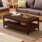 Scandinavian Solid Wood Coffee Table with 4 Legs Coffee Cocktail Table Walnut 4 Clearhalo 'Coffee & Accent Tables' 'Coffee Tables' 'coffee_tables' 'furn' 'furn_coffee_tables' 'Furniture' 'Living Room Furniture' 5823151