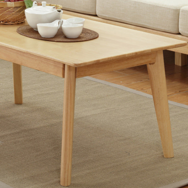 Scandinavian Solid Wood Coffee Table with 4 Legs Coffee Cocktail Table Clearhalo 'Coffee & Accent Tables' 'Coffee Tables' 'coffee_tables' 'furn' 'furn_coffee_tables' 'Furniture' 'Living Room Furniture' 5823155