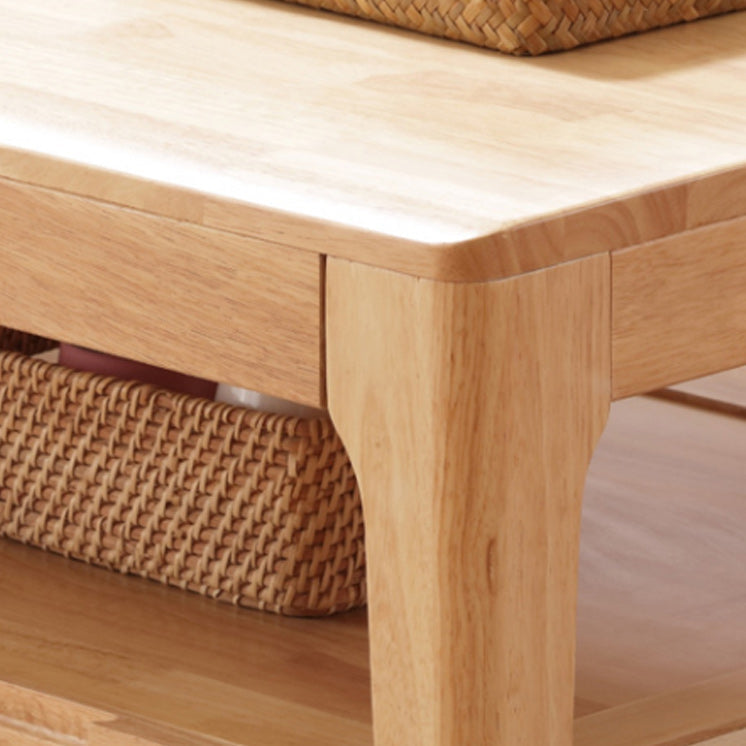 Scandinavian Solid Wood Coffee Table with 4 Legs Coffee Cocktail Table Clearhalo 'Coffee & Accent Tables' 'Coffee Tables' 'coffee_tables' 'furn' 'furn_coffee_tables' 'Furniture' 'Living Room Furniture' 5823157