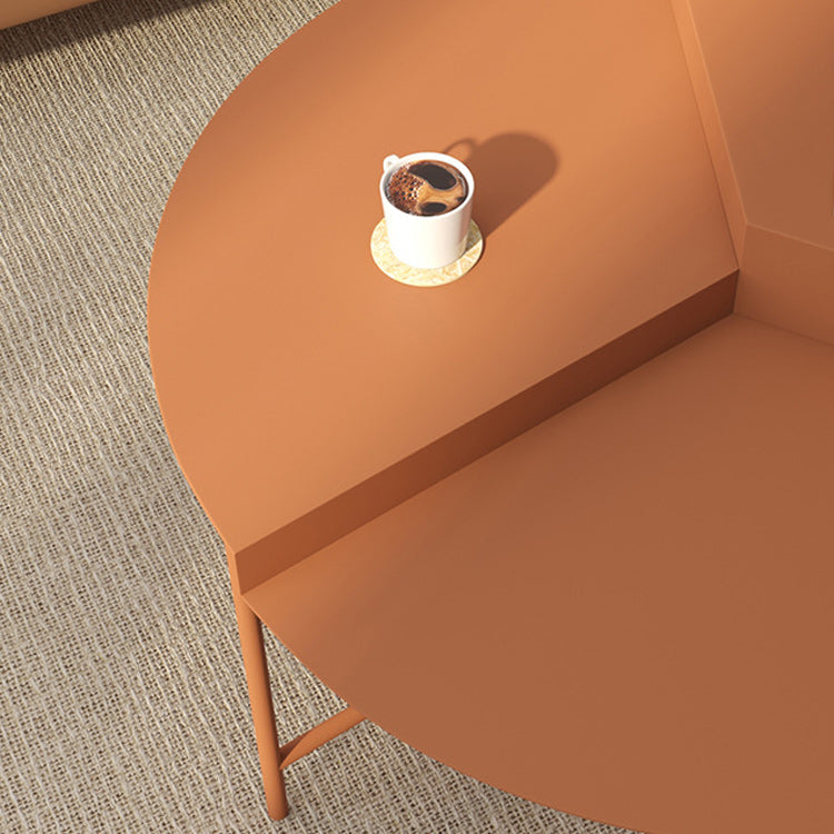 Mid-Century Modern Iron Cocktail Table with 3 Metal Legs and Round Top Clearhalo 'Coffee & Accent Tables' 'Coffee Tables' 'coffee_tables' 'furn' 'furn_coffee_tables' 'Furniture' 'Living Room Furniture' 5823188