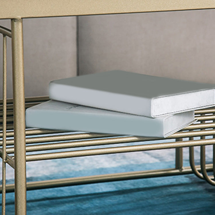 Rectangle Cocktail Table with 3 Iron Shelves and Marble Top Coffee Table Clearhalo 'Coffee & Accent Tables' 'Coffee Tables' 'coffee_tables' 'furn' 'furn_coffee_tables' 'Furniture' 'Living Room Furniture' 5823234