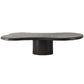 Mesa de centro con pedestal escandinavo, mesa de cóctel de madera de forma libre para sala de estar