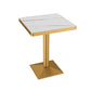 29.53" Tall Glam Style Coffee Cocktail Table Metal Pedestal Coffee Table White Square Clearhalo 'Coffee & Accent Tables' 'Coffee Tables' 'coffee_tables' 'furn' 'furn_coffee_tables' 'Furniture' 'Living Room Furniture' 5823279