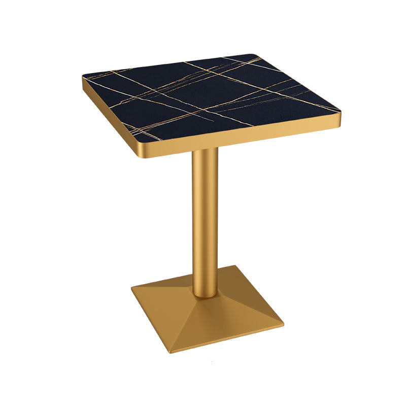 29.53" Tall Glam Style Coffee Cocktail Table Metal Pedestal Coffee Table Black Square Clearhalo 'Coffee & Accent Tables' 'Coffee Tables' 'coffee_tables' 'furn' 'furn_coffee_tables' 'Furniture' 'Living Room Furniture' 5823280