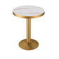 29.53" Tall Glam Style Coffee Cocktail Table Metal Pedestal Coffee Table White Round Clearhalo 'Coffee & Accent Tables' 'Coffee Tables' 'coffee_tables' 'furn' 'furn_coffee_tables' 'Furniture' 'Living Room Furniture' 5823286