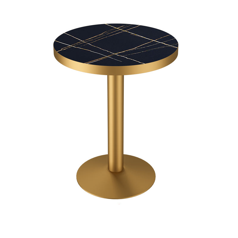 29.53" Tall Glam Style Coffee Cocktail Table Metal Pedestal Coffee Table Black Round Clearhalo 'Coffee & Accent Tables' 'Coffee Tables' 'coffee_tables' 'furn' 'furn_coffee_tables' 'Furniture' 'Living Room Furniture' 5823287