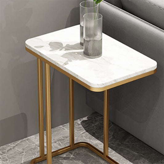 23.83" Tall Contemporary Style Side End Table Metal C Sofa Side Accent Table
