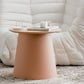Contemporary Wooden Round Top Table Acrylic Pedestal End Table
