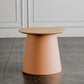 Contemporary Wooden Round Top Table Acrylic Pedestal End Table