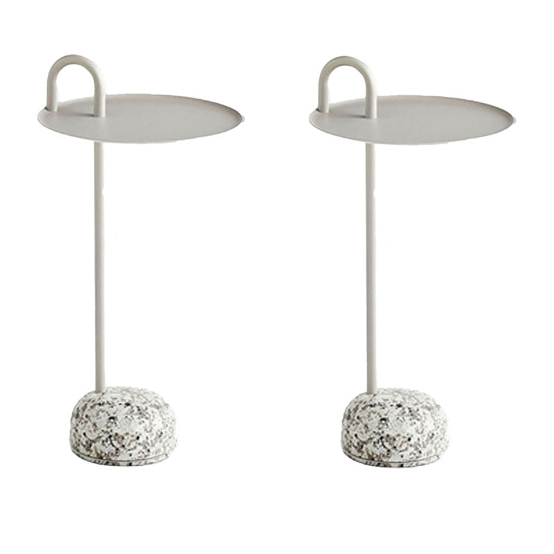 27,75 "de haut de table ronde en acier rond Tableau de la table de piédestal en pierre