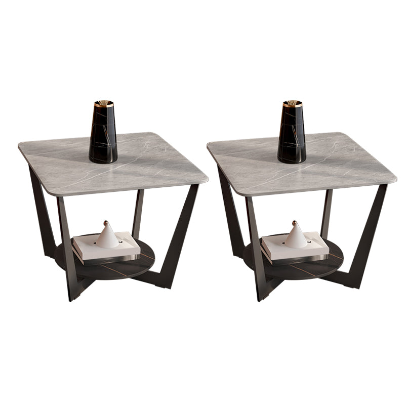 Table de la pizarra de las patas de la pizarra Tabla de extremo cuadrado moderno con almacenamiento