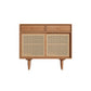 Contemporary 31.5"all Natural Wooden Cabinet, Rectangle Accent Cabinet with Drawers