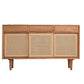 Contemporary 31.5"all Natural Wooden Cabinet, Rectangle Accent Cabinet with Drawers
