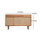 Contemporary 31.5"all Natural Wooden Cabinet, Rectangle Accent Cabinet with Drawers
