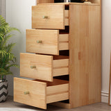 73.23 "lange 4-lade hoekkist, houten accentkist met planken