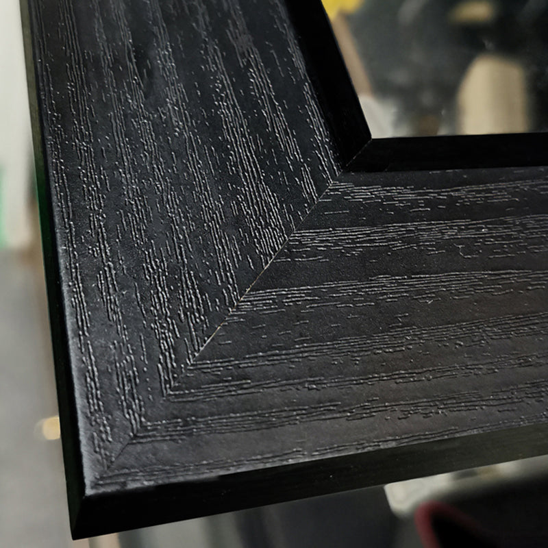 Armoire contemporaine à 2 tiroirs en bois noir, armoire à accent rectangle