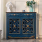 36.02"Tall 1- Door Wooden Cabinet, 2-drawer Rectangle Accent Cabinet Blue Clearhalo 'Cabinets & Chests' 'cabinets_chests' 'furn' 'furn_cabinets_chests' 'Furniture' 'Living Room Furniture' 5826247