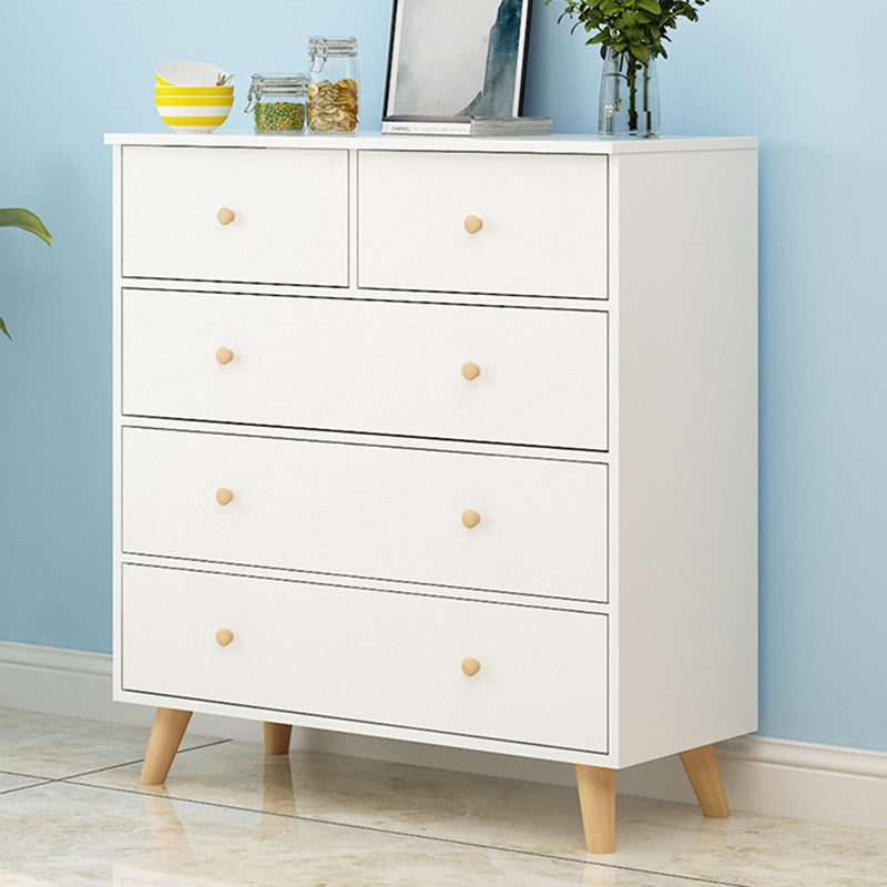 Contemporáneo 35.43 "Cofre de madera de alto, cofre de acento rectangular con cajones