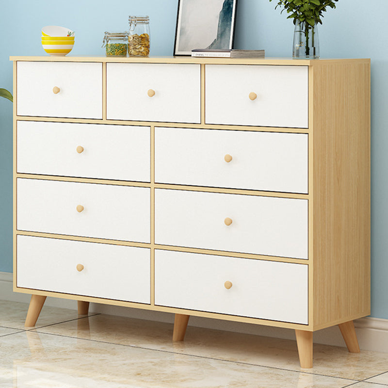 Contemporáneo 35.43 "Cofre de madera de alto, cofre de acento rectangular con cajones