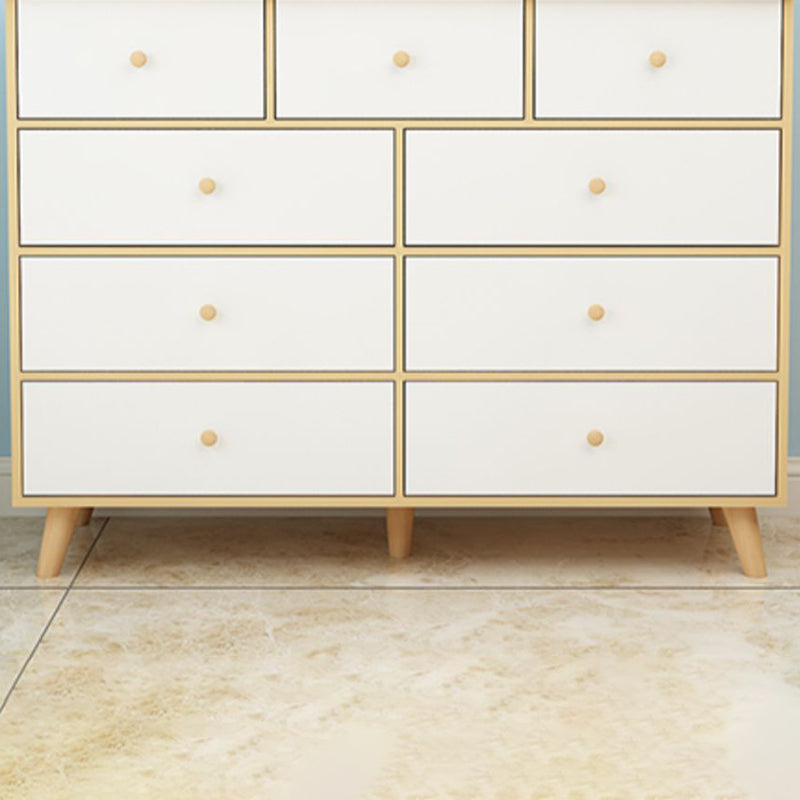 Contemporáneo 35.43 "Cofre de madera de alto, cofre de acento rectangular con cajones