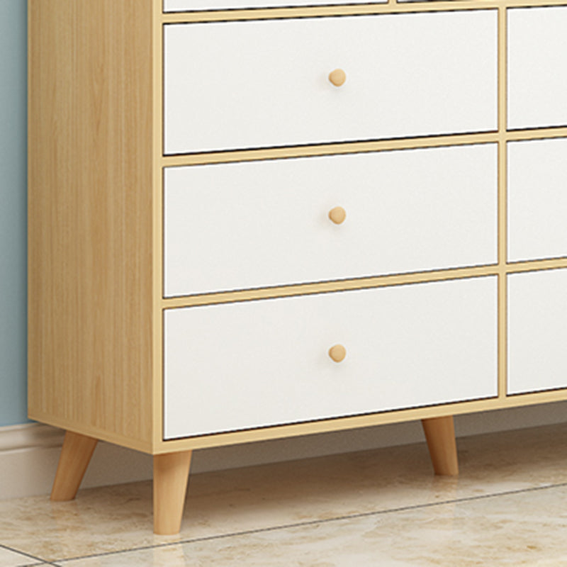 Contemporáneo 35.43 "Cofre de madera de alto, cofre de acento rectangular con cajones