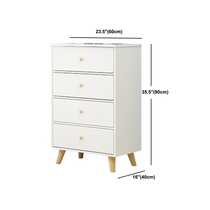 Contemporáneo 35.43 "Cofre de madera de alto, cofre de acento rectangular con cajones