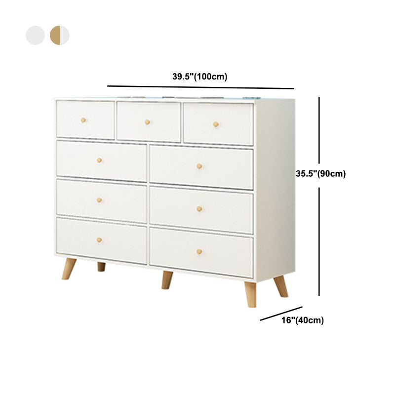 Contemporáneo 35.43 "Cofre de madera de alto, cofre de acento rectangular con cajones