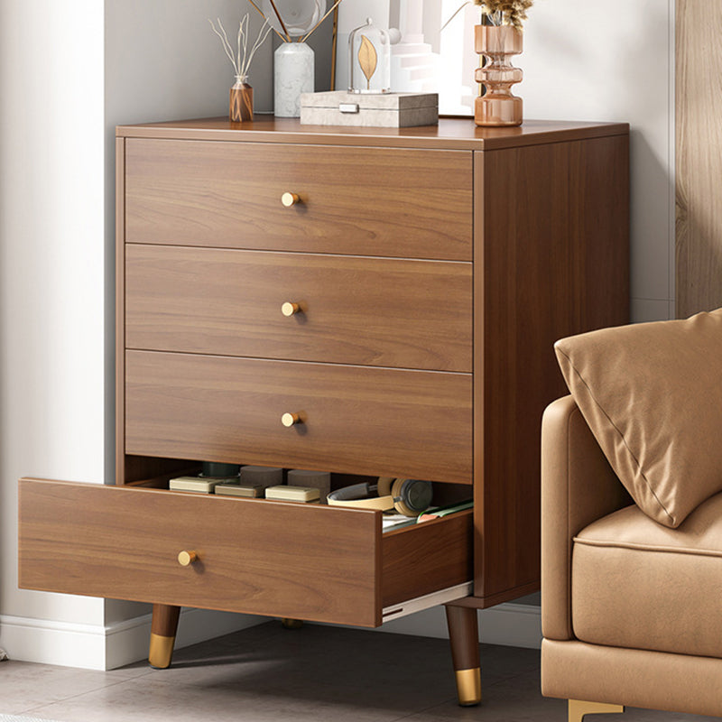 29.52'"/35.43" Tall Brown Wooden Chest, Rectangle Accent Chest with Drawers 24"L x 16"W x 30"H 4 Clearhalo 'Cabinets & Chests' 'cabinets_chests' 'furn' 'furn_cabinets_chests' 'Furniture' 'Living Room Furniture' 5826286