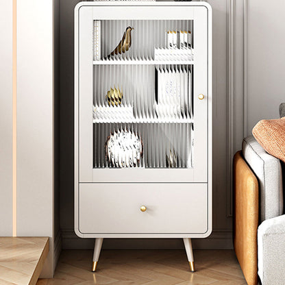 46.45'"Tall 1- Door Wooden Cabinet, Rectangle Accent Cabinet with Drawer White Clearhalo 'Cabinets & Chests' 'cabinets_chests' 'furn' 'furn_cabinets_chests' 'Furniture' 'Living Room Furniture' 5826302