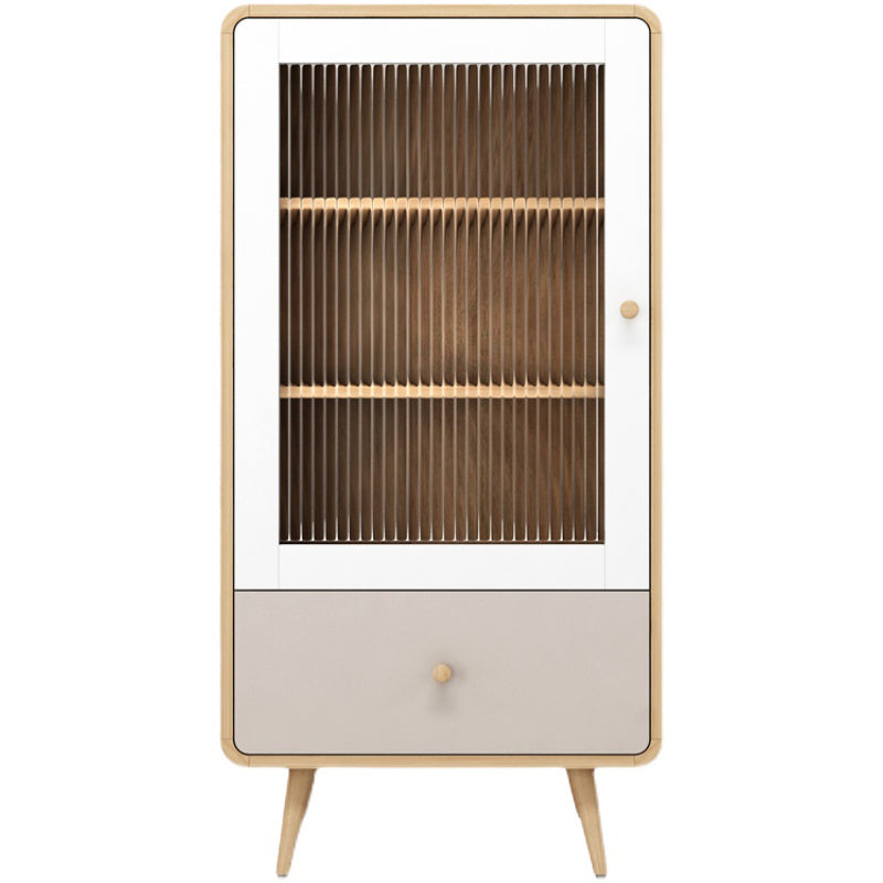 46.45'"Tall 1- Door Wooden Cabinet, Rectangle Accent Cabinet with Drawer Clearhalo 'Cabinets & Chests' 'cabinets_chests' 'furn' 'furn_cabinets_chests' 'Furniture' 'Living Room Furniture' 5826305