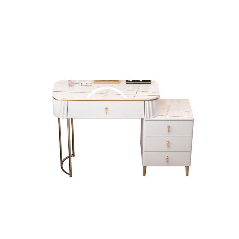 Table du maquillage en pierre Table de bureau en métal et commode en bois d'ingénierie