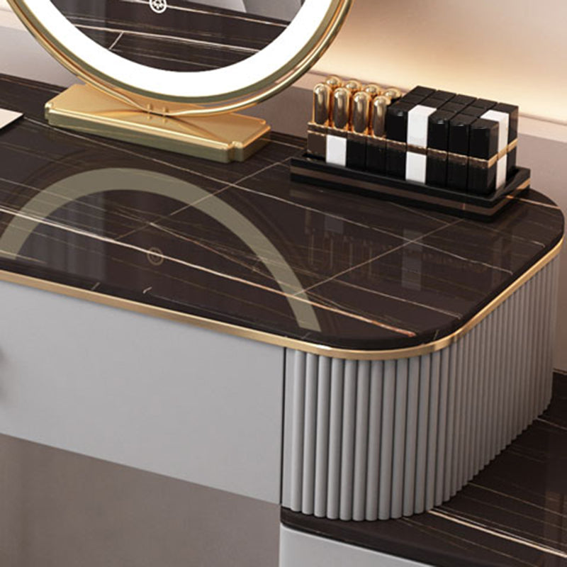 Table du maquillage en pierre Table de bureau en métal et commode en bois d'ingénierie