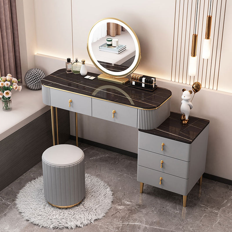 Table du maquillage en pierre Table de bureau en métal et commode en bois d'ingénierie