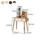 2-Drawers Mirror Table Dressing Table Solid Wood Make-up Vanity Clearhalo 'Bedroom Furniture' 'furn' 'furn_makeup_vanities' 'Furniture' 'Makeup Vanities' 'makeup_vanities' 5827806