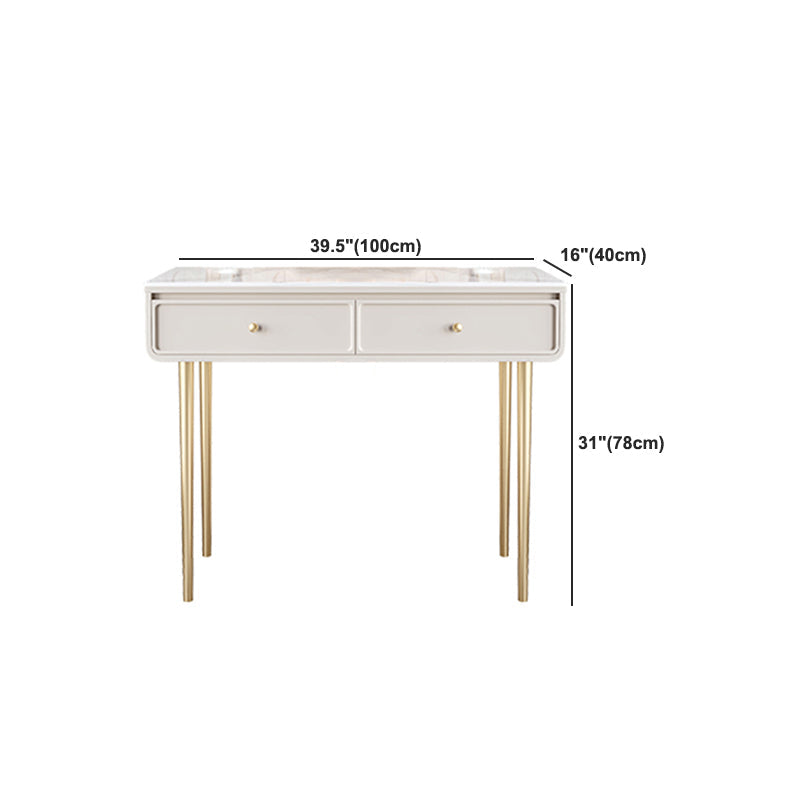 Luxuriöser Waschtisch mit 2/4 Aufbewahrungsschubladen Stein Tischschreibtisch Eitelkeit