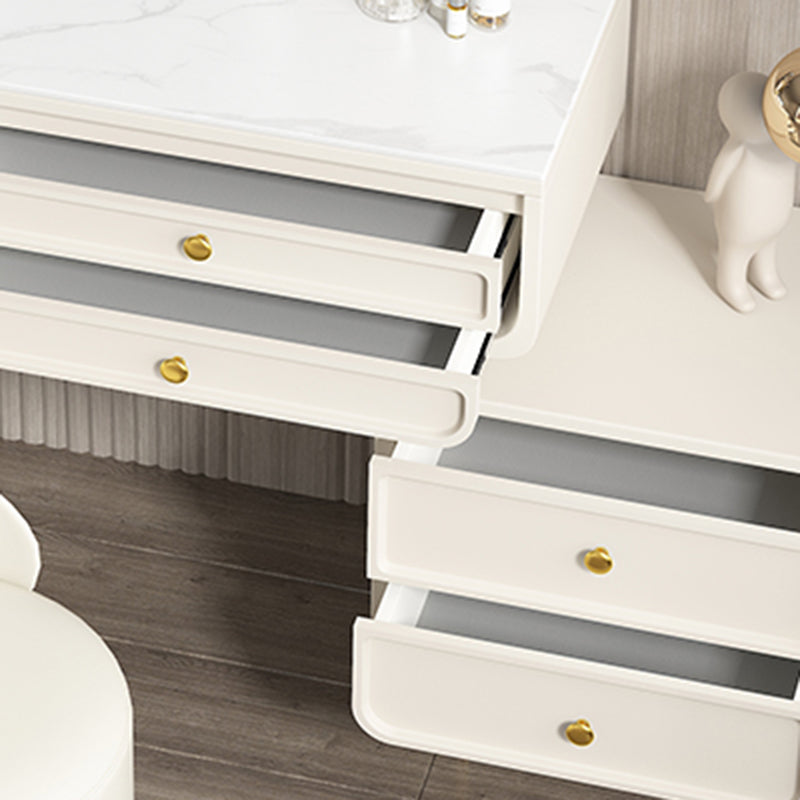 3/5 opbergladen make-up ijdelheid massief hout en stenen kaptafel