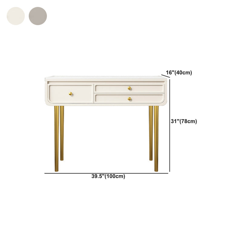 3/5 opbergladen make-up ijdelheid massief hout en stenen kaptafel
