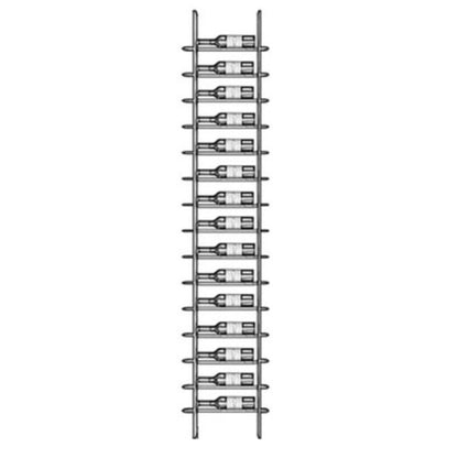 Floor Industrial Wine Rack Bottle Black Iron Bottle Holder for Bar 17.3"L x 5.9"W x 94.5"H Clearhalo 'furn' 'furn_wine_racks' 'Furniture' 'Kitchen & Dining Furniture' 'Wine Racks' 'wine_racks' 5828150