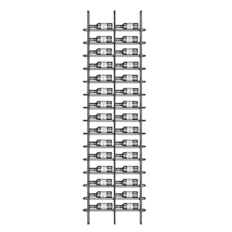 Floor Industrial Wine Rack Bottle Black Iron Bottle Holder for Bar 31.5"L x 5.9"W x 94.5"H Clearhalo 'furn' 'furn_wine_racks' 'Furniture' 'Kitchen & Dining Furniture' 'Wine Racks' 'wine_racks' 5828151