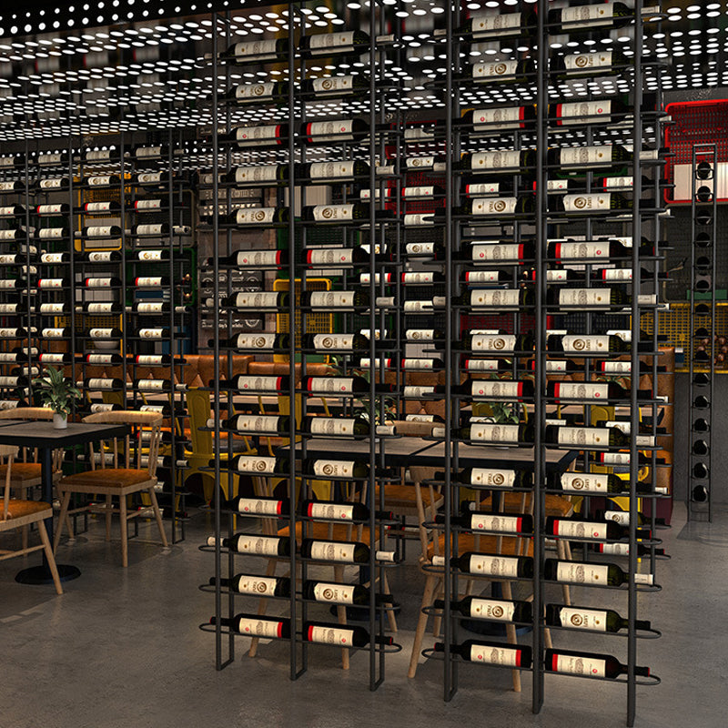 Floor Industrial Wine Rack Bottle Black Iron Bottle Holder for Bar Clearhalo 'furn' 'furn_wine_racks' 'Furniture' 'Kitchen & Dining Furniture' 'Wine Racks' 'wine_racks' 5828159